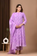 blush pink heavy anarkali suit style