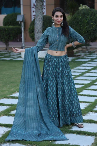 cadet crop top lehenga choli floral style