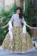shuttle floral print lehenga choli with dupatta front view