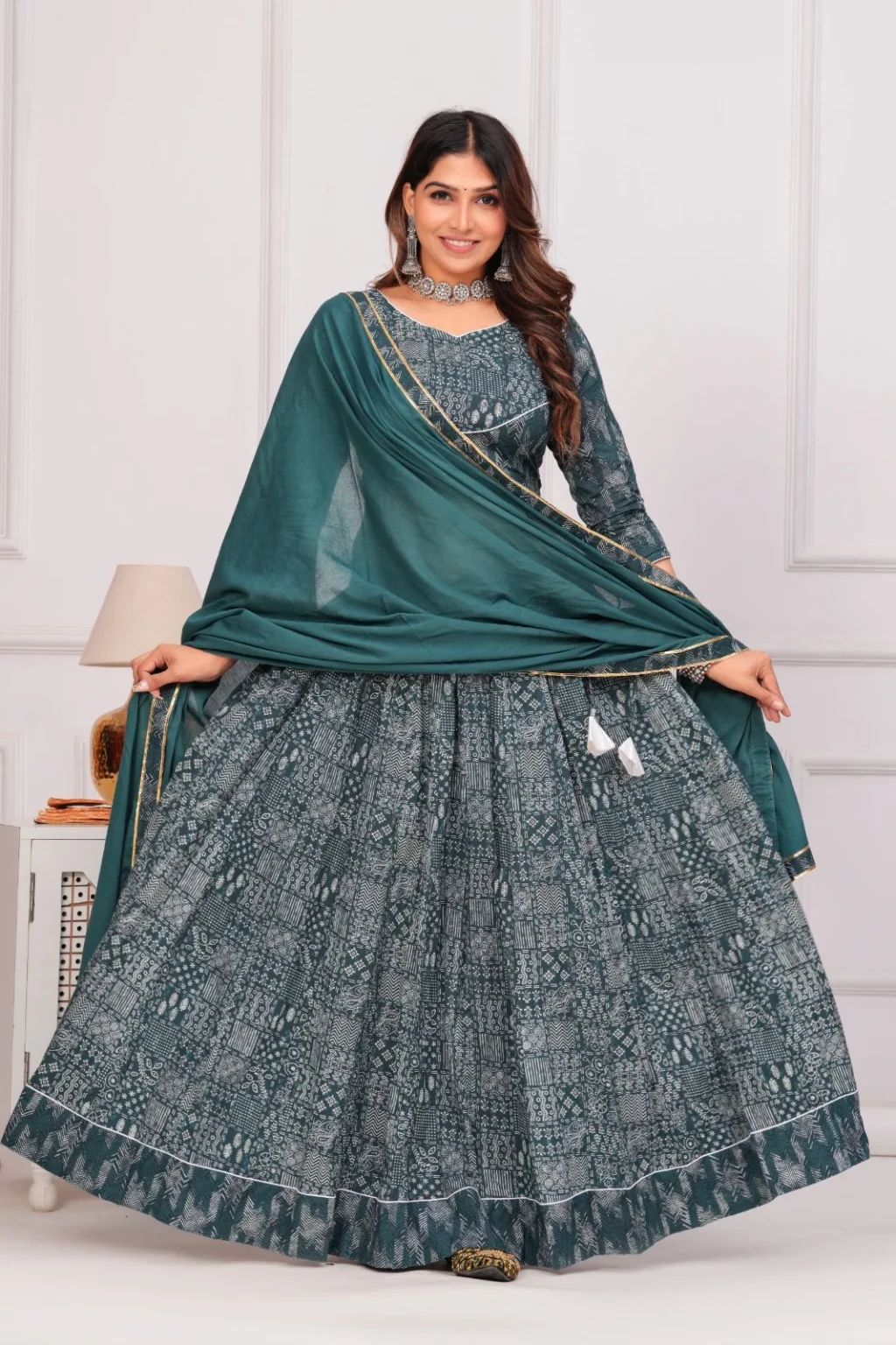 davy grey plus size lehenga choli front size