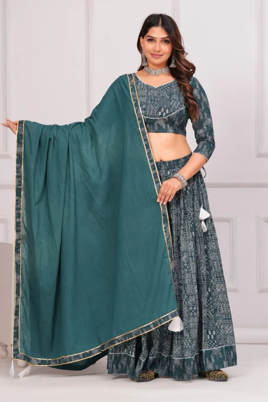 davy grey plus size lehenga choli look