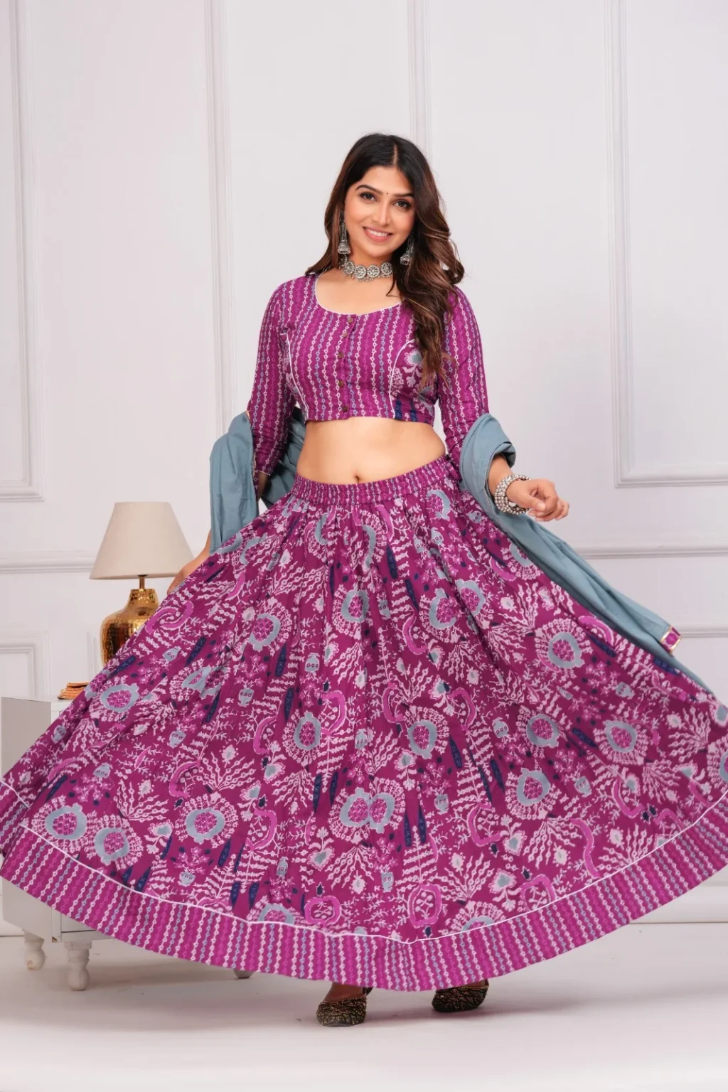 lehenga choli for plus size women front view