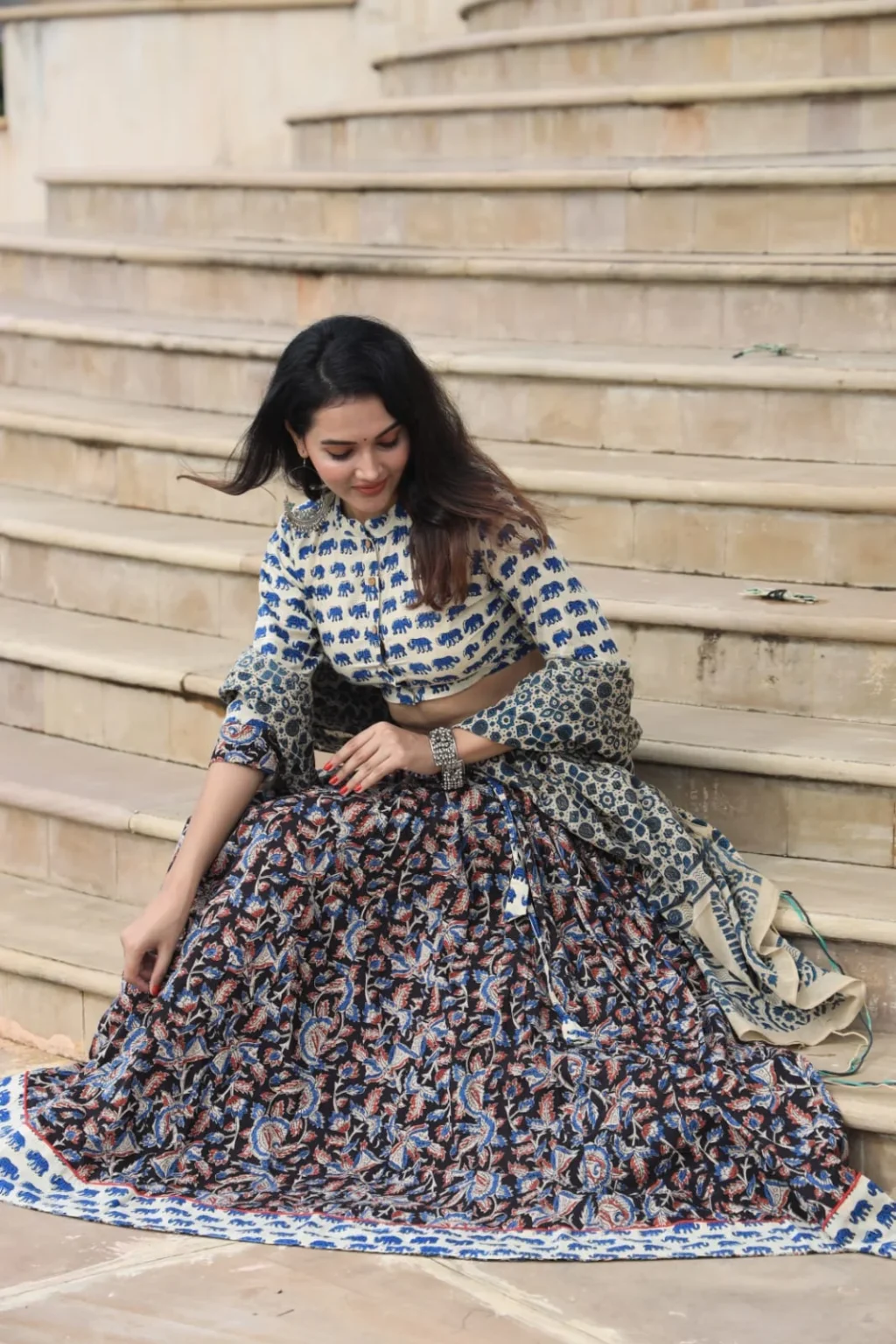 Black-Grey Lehenga Choli for Women style