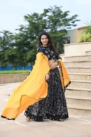 Thunder Black Lehenga Choli side view