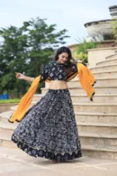 Thunder Black Lehenga Choli style