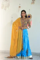 blue lehenga choli style