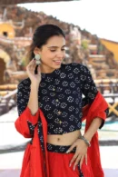 Black Lehenga Choli with Mul Dupatta